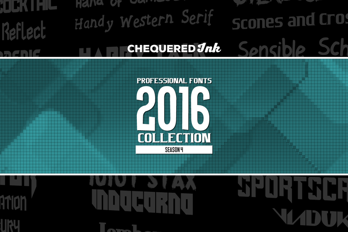 Professional Fonts 2016 Collection 4, a Sans Serif Font by Chequered Ink (Photo 1 of 2)