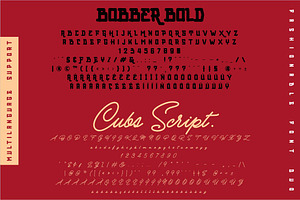 BOBBER BOLD & Cubs Script FONT DUO