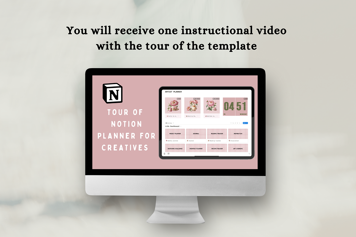 Notion artist planner, a Design Template by Petite Zakka Boutique (Photo 5 of 9)