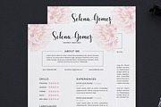 Elegant Floral Resume Template, a Resume Template by Emaholic Template (Thumbnail 4 of 5)