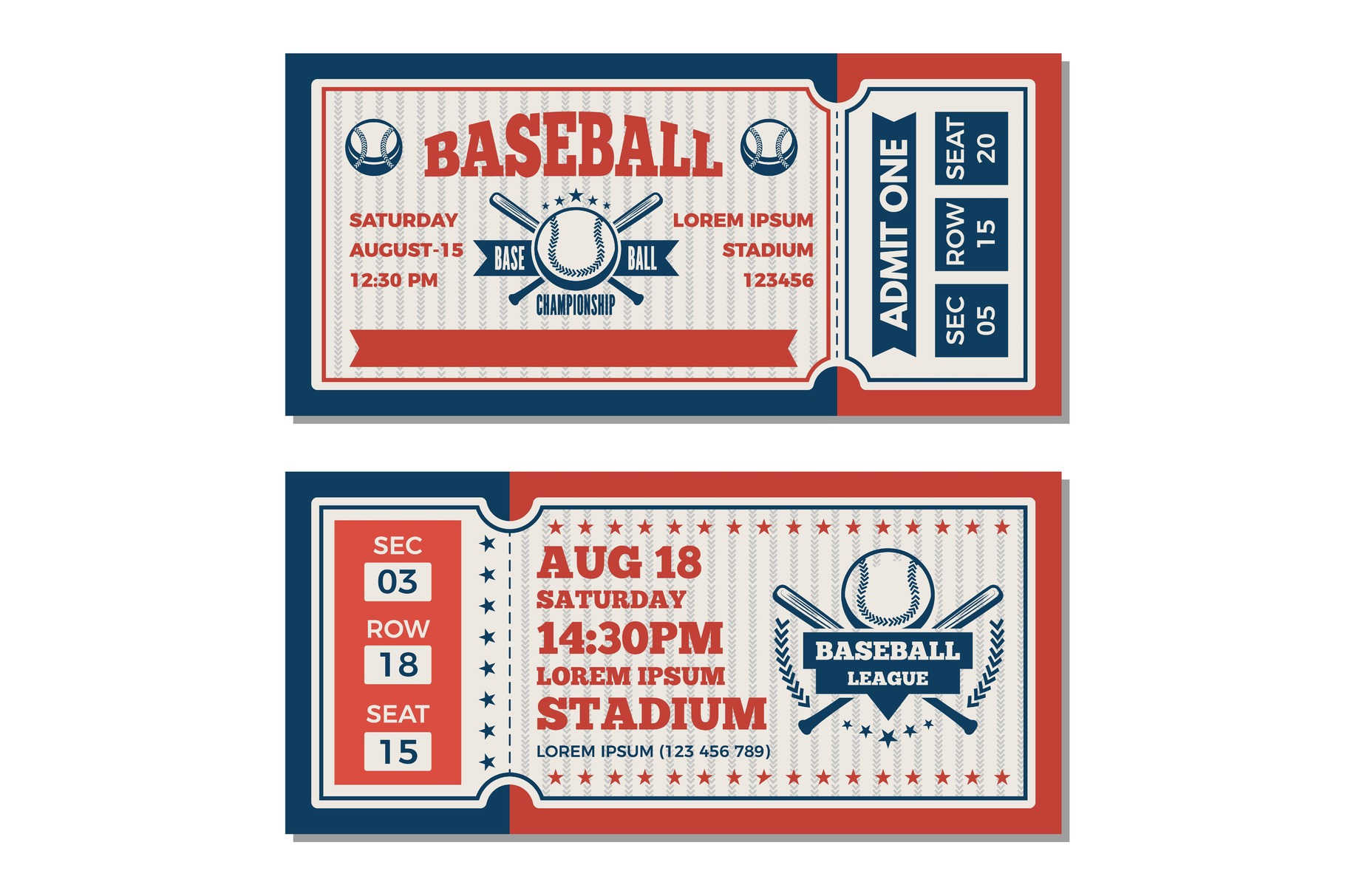 Tickets Design Template At Baseball Tournament by Onyx  Creative Market