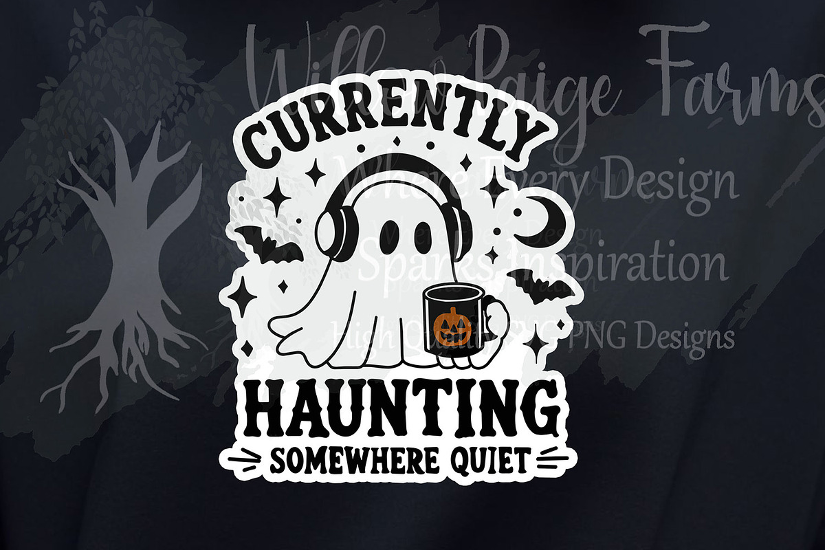 Funny Ghost Halloween introvert, a Seasonal Illustration by Willow Paige Farms (Photo 5 of 8)