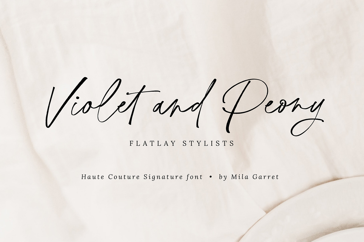 HauteCouture Handwritten Script Font, a Script Font by Mila Garret (Photo 12 of 23)
