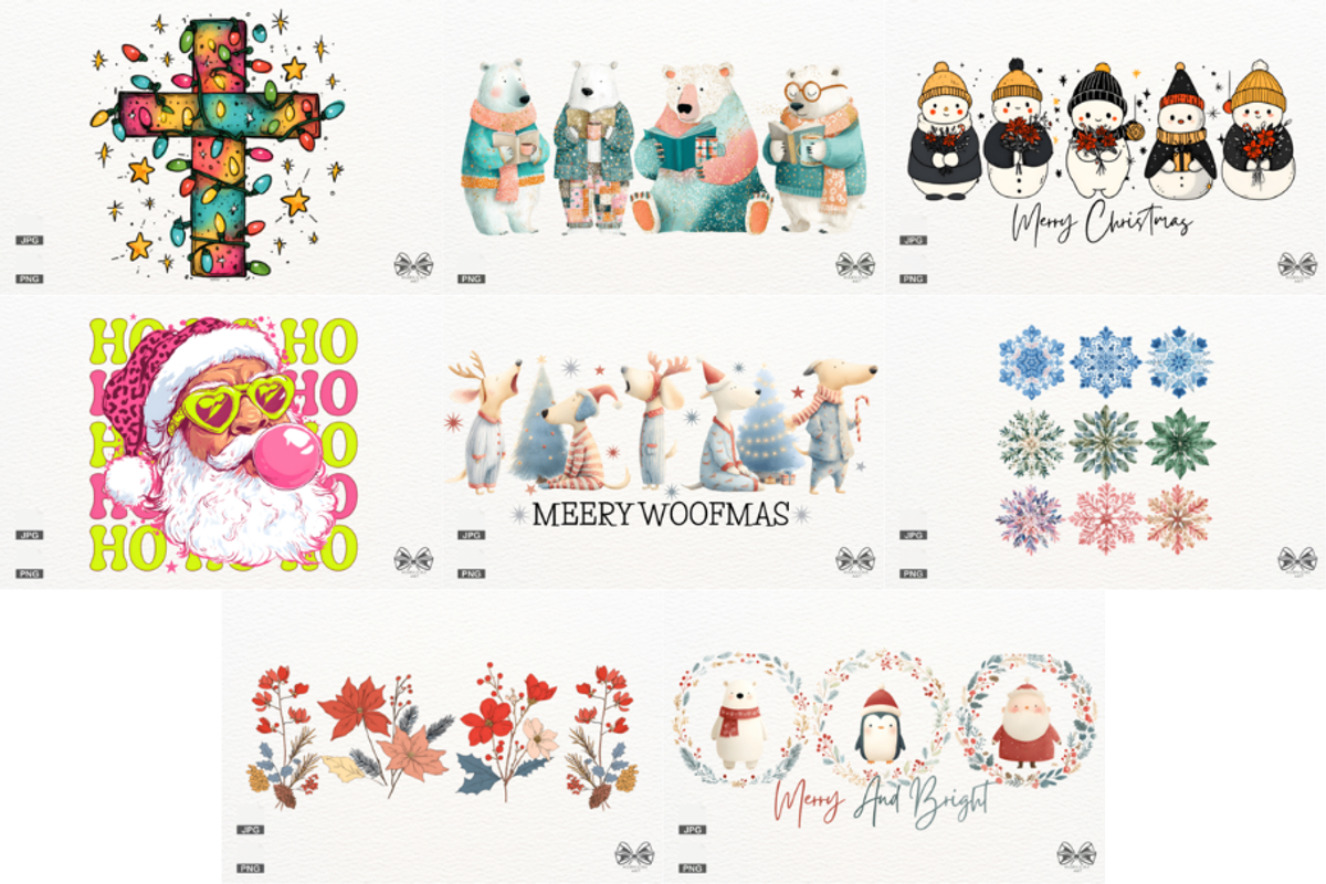 Hello Christmas Png Huge Bundle, an Illustration by Markicha Art (Photo 4 of 10)