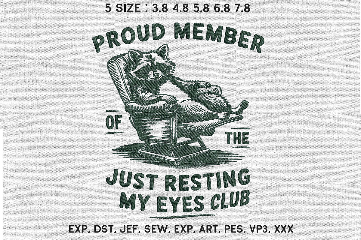 Just Resting My Eyes Raccoon Design, an Illustration by Moss Rose (Photo 1 of 3)