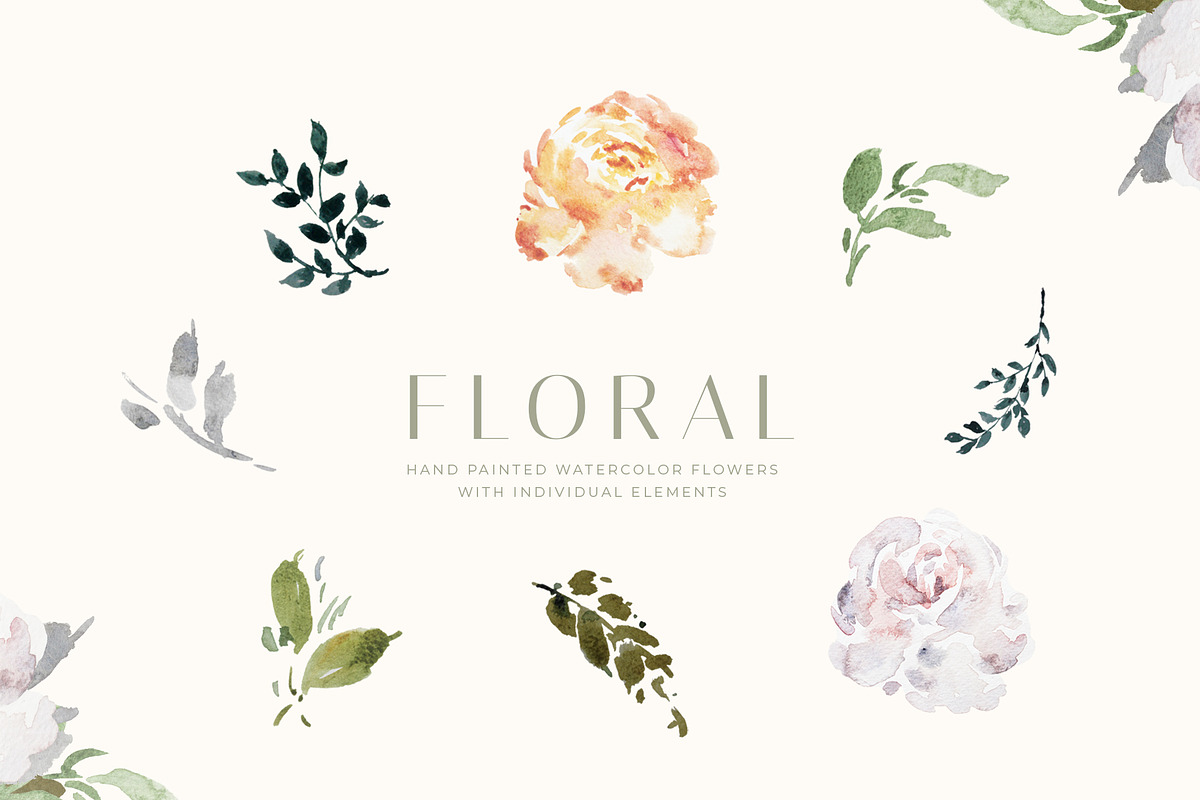 Watercolor Floral Background Pattern, a Decorative Illustration by WalaPalette (Photo 3 of 6)
