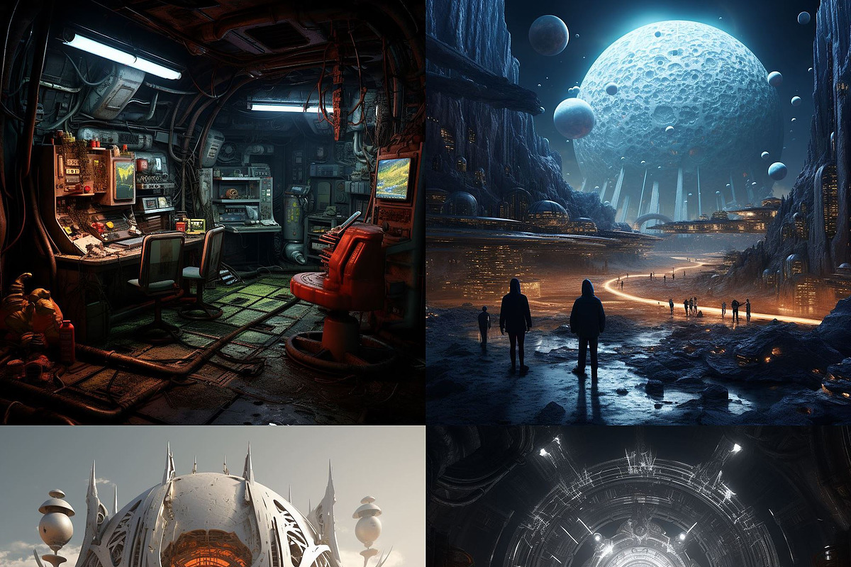 537 Midjourney Prompts for Sci-fi, a Technology Illustration by Sevenstyles (Photo 7 of 13)