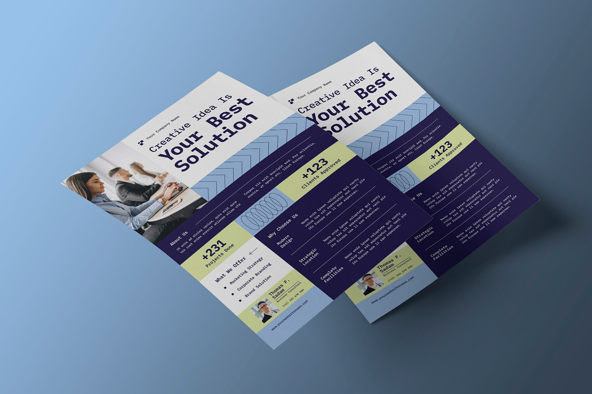 Modern Business Solution Flyer, a Flyer Template by Neermana (Photo 3 of 4)