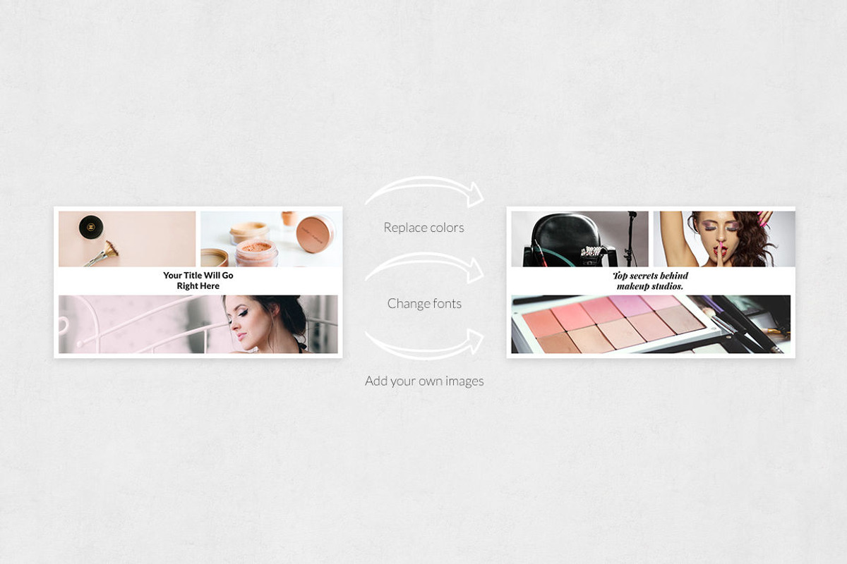 Makeup Facebook Posts, a Social Media Template by Social Corner Graphics