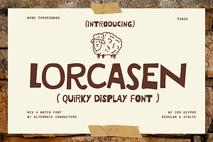 Lorcasen Quirky Mix Typeface, a Handwritten Font by 24Design Studios