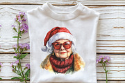 Funny Old Lady Christmas Sublimation, an Illustration by CraftArtStudio (Thumbnail 5 of 6)