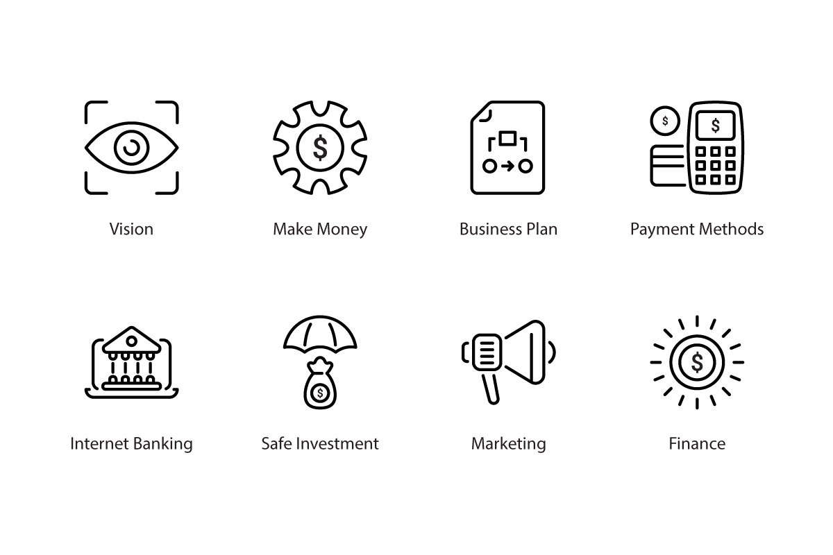 Finance 56 thin line icons, an Outline Icon by vectorstank (Photo 8 of 9)
