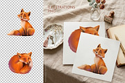 Cozy Autumn Fox & Oak Leaf, an Animal Illustration by Gribanessa (Thumbnail 9 of 11)
