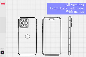 Procreate IPhone Technical Drawings
