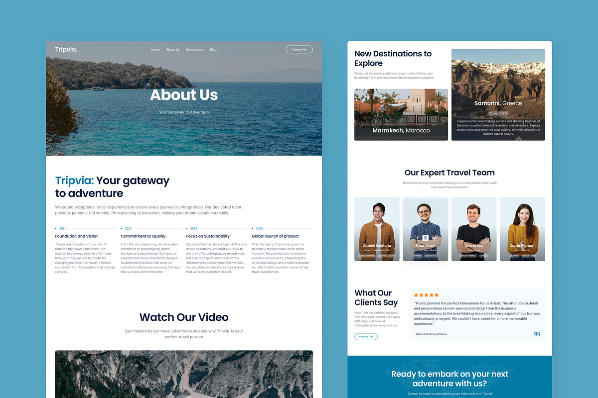 Tripvia - Travel Agency Website, an UI Kit Template by peterdraw (Photo 7 of 7)