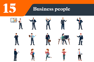 Business People Illustrations Bundle, a Person Illustration by EllaMaiyaali