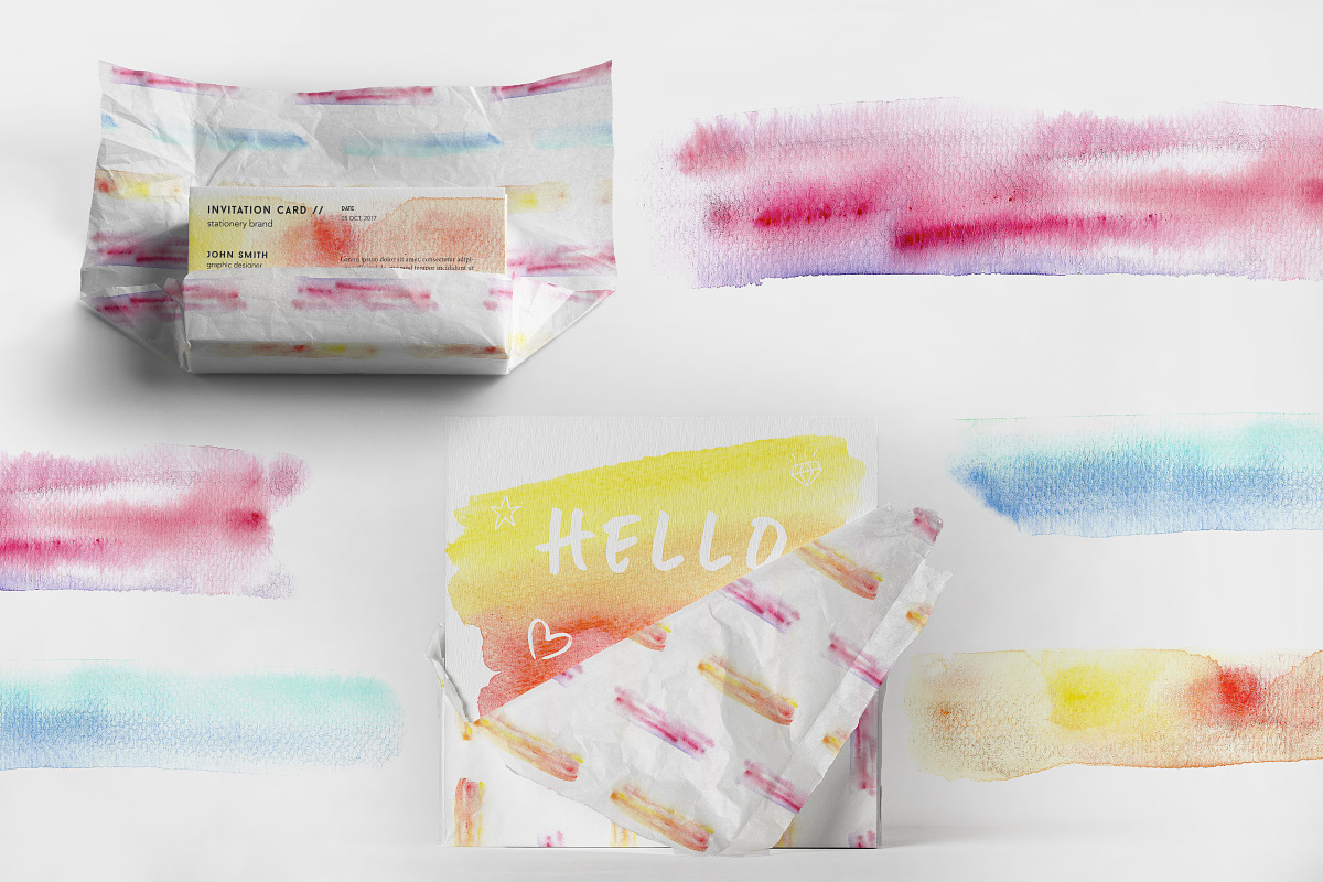Gradient watercolor background set, a Texture Graphic by Alena Solonshchikova (Photo 10 of 11)