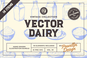 Vector Dairy Illustrations Vol. 33