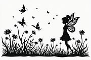 Silhouette of Fairy with Butterflie, an Illustration by Amazin_art (Thumbnail 7 of 21)