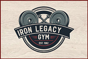 10 Vintage Gym Fitness Logo Badge, a Healthcare Illustration by Artivon (Thumbnail 6 of 11)