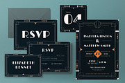 Art Deco Wedding Invitation Set, an Invitation Template by graphicook (Thumbnail 3 of 3)