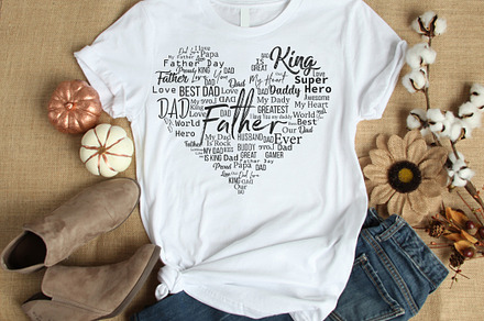 Happy Father Day Love Shape SVG Desi, a Texture Graphic by AR Brand
