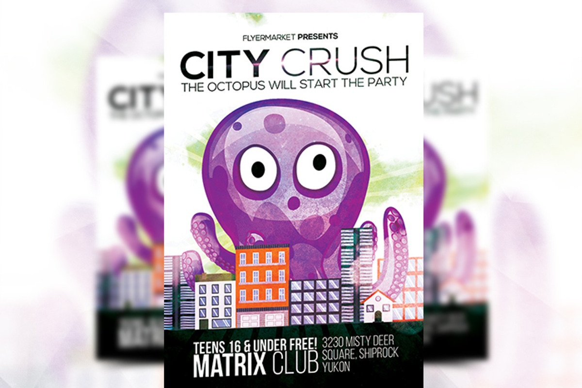 City Crush - Flyer Template, a Flyer Template by Flyermarket (Photo 2 of 3)