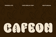 Cafeon - Cafe Display Font, a Sans Serif Font by Pandeka Studio (Thumbnail 1 of 9)