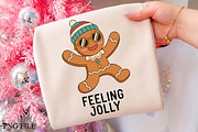 Feeling Jolly Gingerbread PNG Design, a Seasonal Illustration by CrexoraLab (Thumbnail 1 of 4)