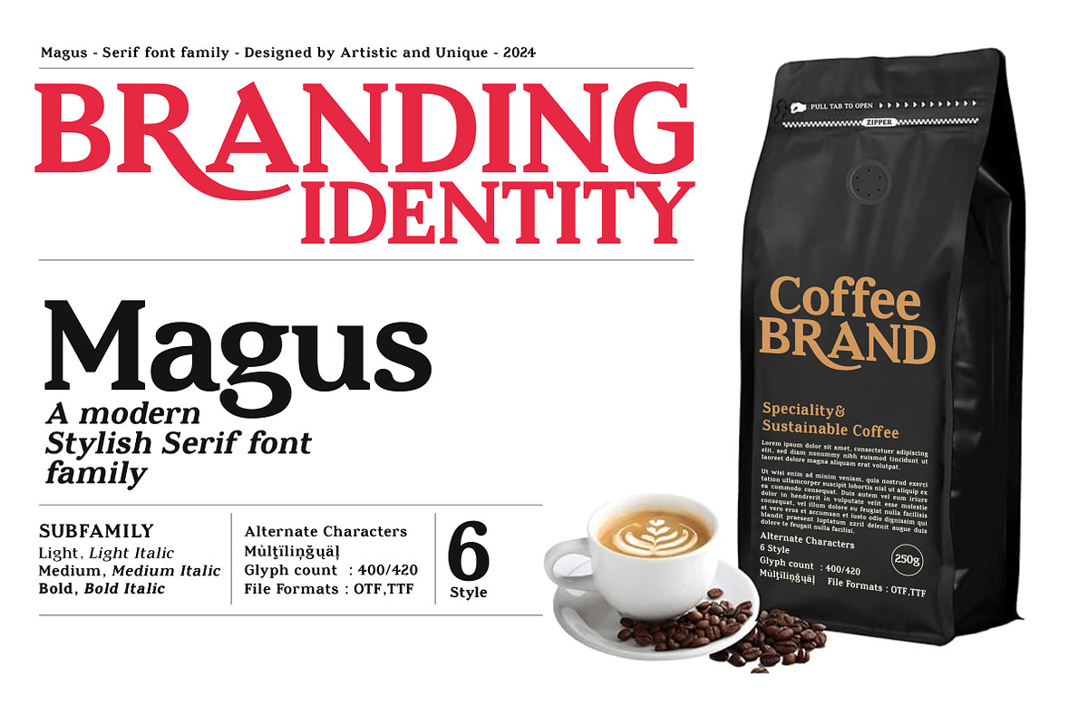 Magus - Serif font family, a Serif Font by Artistic & Unique (Photo 10 of 15)