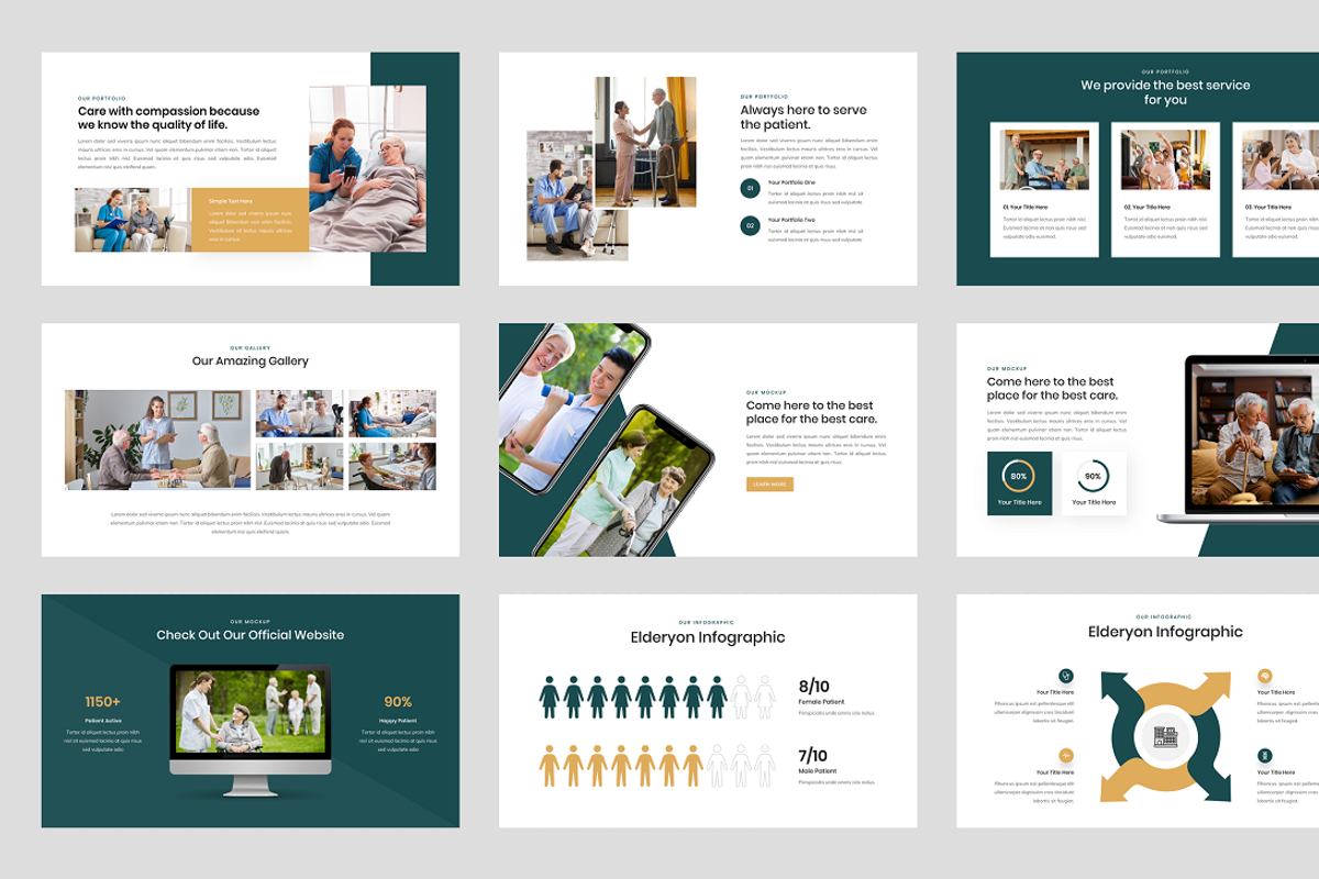 Nursing & Elderly Care PowerPoint, a Presentation Template by Biwarastudio (Photo 5 of 5)