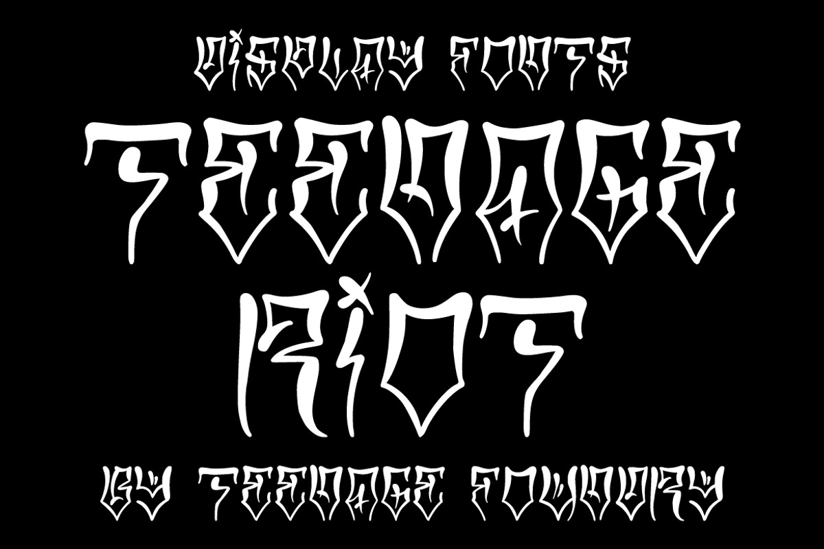 Teenage Riot, a Blackletter Font by TeenageFoundry (Photo 1 of 10)