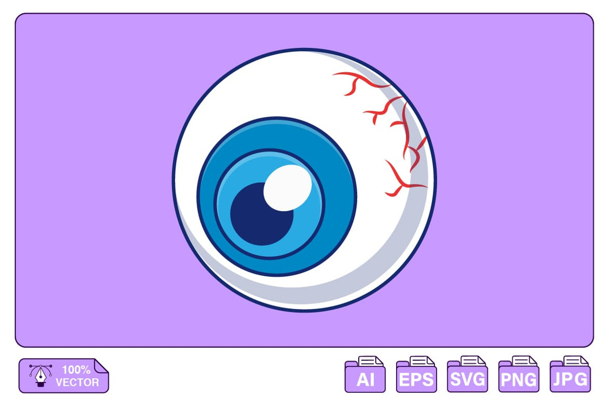 Eye Ball Cartoon Vector Icons, a Person Illustration by Artstorystudio (Photo 1 of 3)