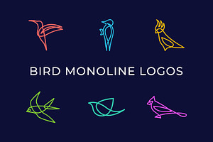 Bird Monoline Logos Vol.1