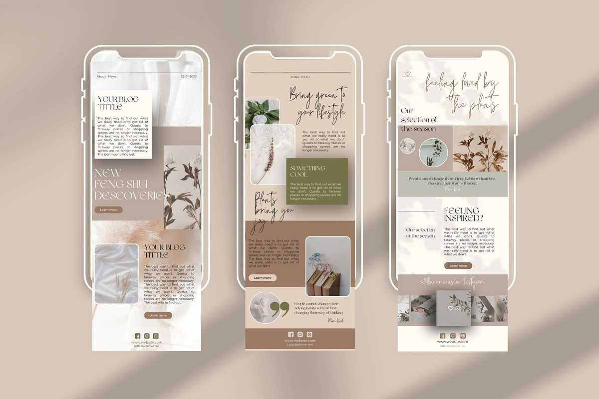Floral CANVA Email Newsletter, an Email Template by Marketello Studio (Photo 5 of 7)