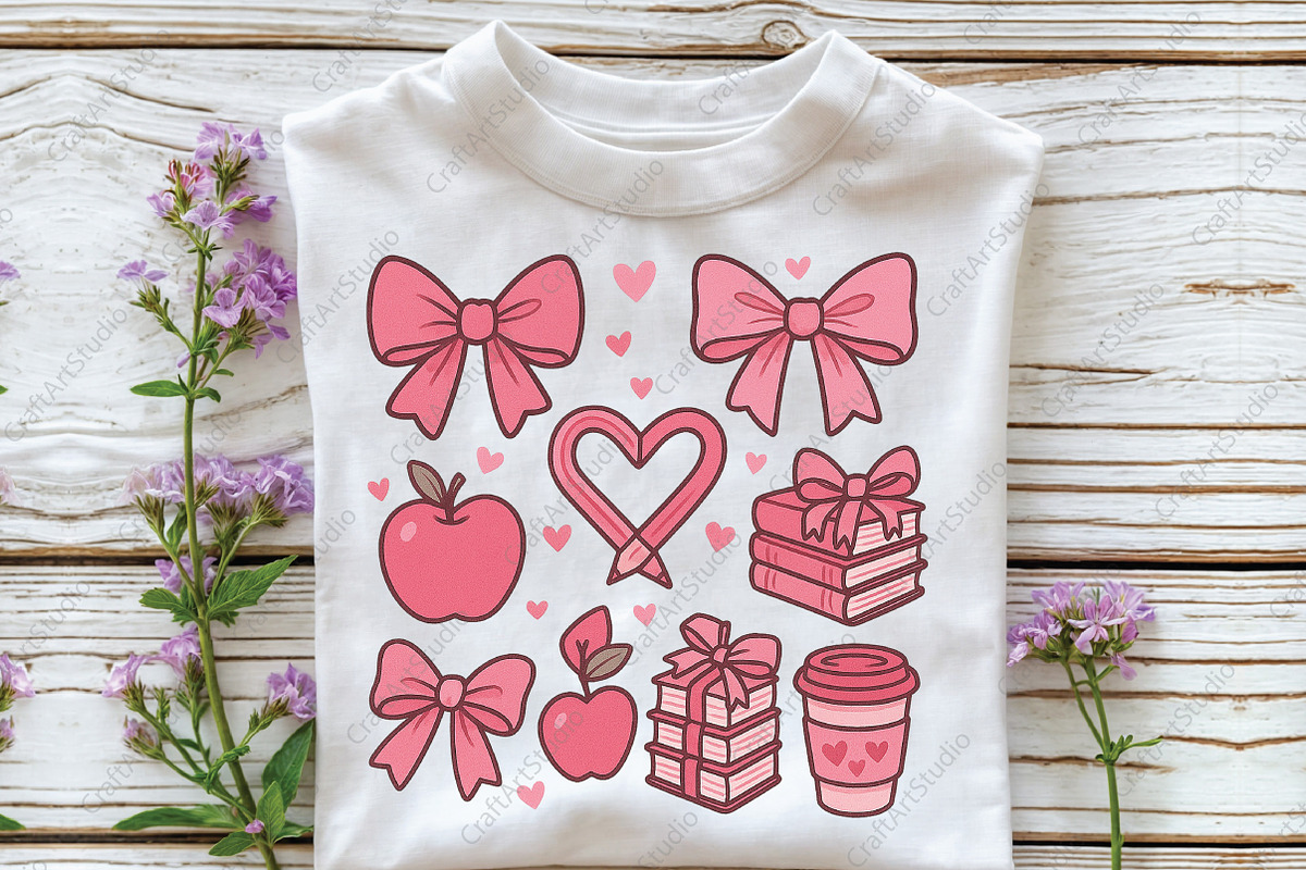 Teacher Valentine Coquette PNG, an Illustration by CraftArtStudio (Photo 2 of 4)