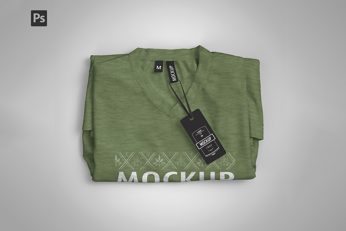 T-Shirt Mock-Up Set, a Packaging Mockup by Irena Matiash shop (Photo 5 of 6)