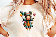 Happy New Year Girl Clipart, an Illustration by DreamCafeArt (Thumbnail 4 of 6)