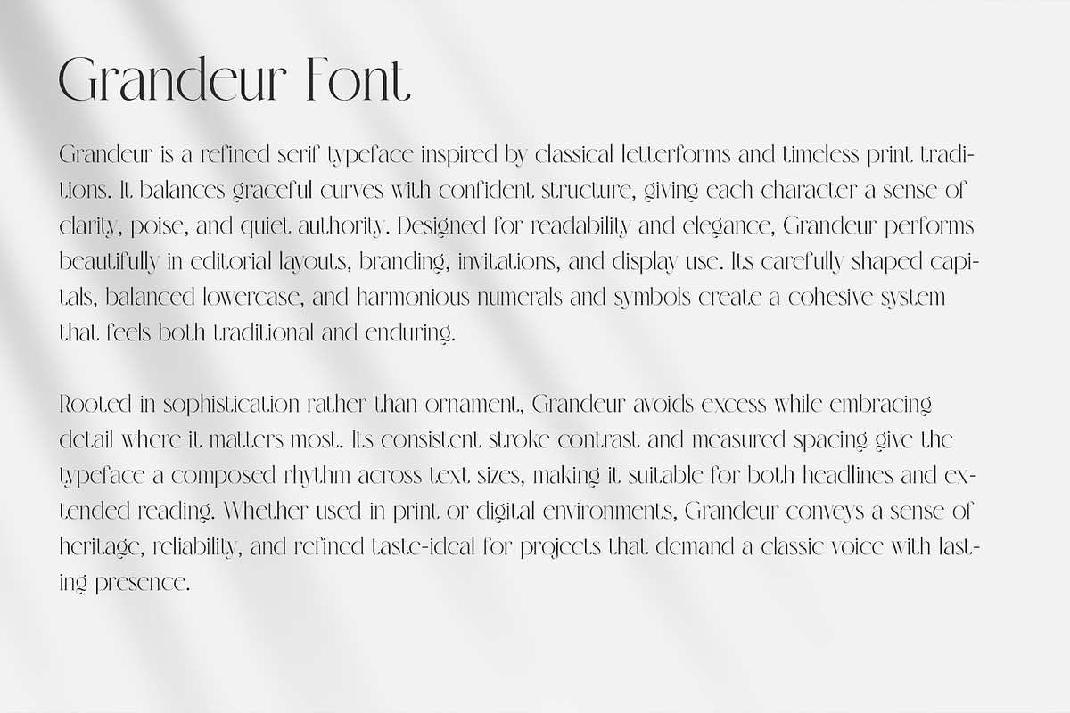 Grandeur – Elegant Classic Font, a Serif Font by OWPictures (Photo 10 of 11)