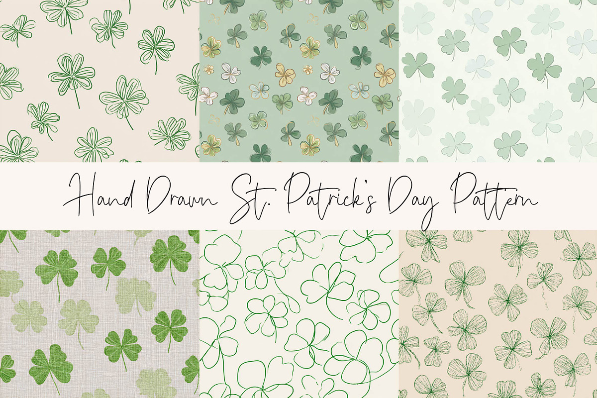 Hand Drawn St. Patrick’s Day Pattern, a Texture Illustration by DreamPrint404 (Photo 4 of 8)
