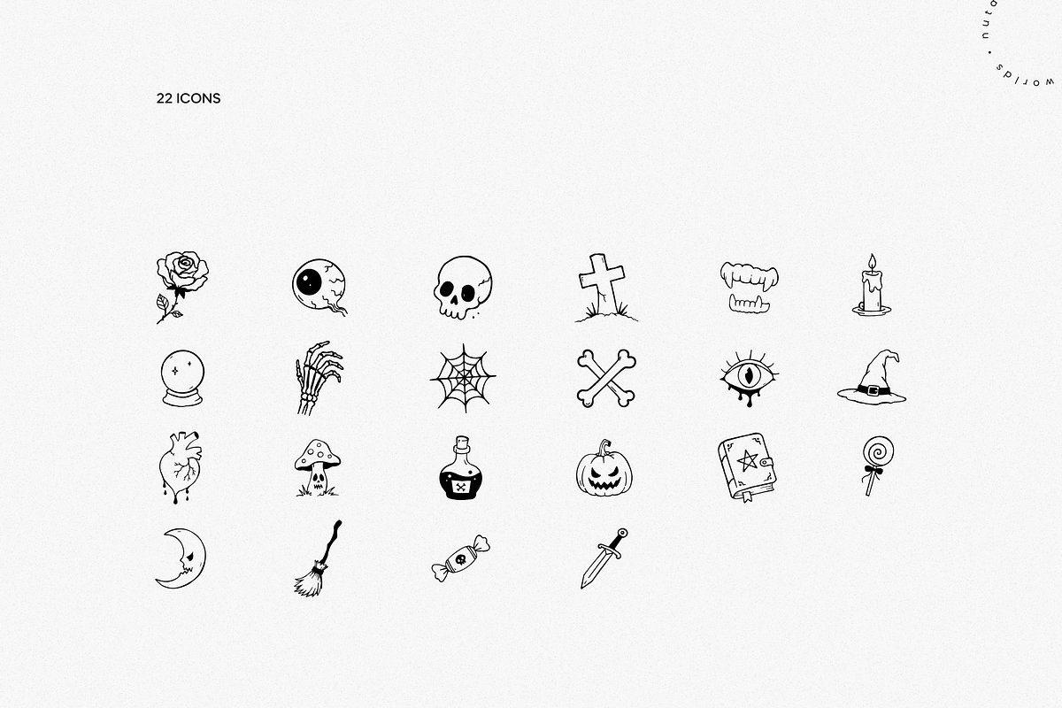 Gothic Spooky Halloween Clipart, an Object Illustration by Nutalin Art (Photo 8 of 12)