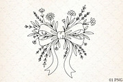 Coquette Flowers Sublimation Design, an Illustration by Libby Wishes (Thumbnail 1 of 4)
