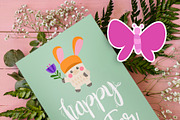 Piggy Easter Digital Clip Art, a Seasonal Illustration by Cozy Cat Design (Thumbnail 6 of 7)