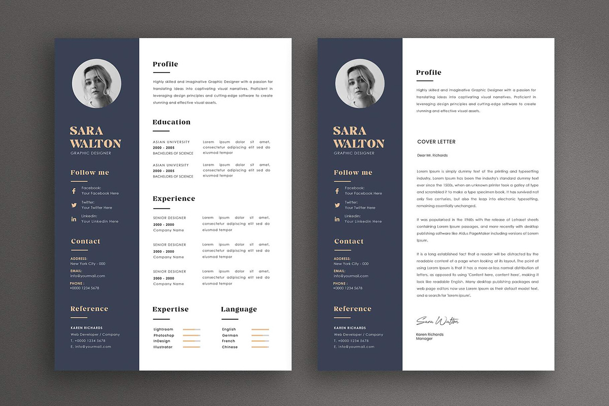 Minimalist Resume CV, a Resume Template by Saman Osama (Photo 3 of 3)