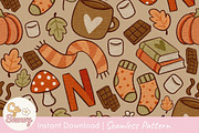 Cozy Autumn Seamless Pattern, a Texture Illustration by CpSnowy (Thumbnail 1 of 5)