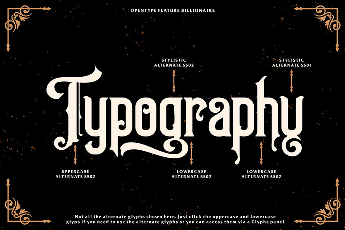 Billionaire typeface preview 4
