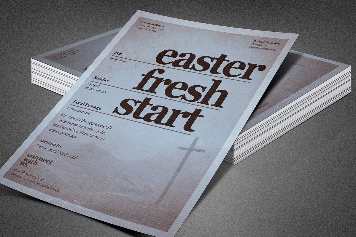 Easter Fresh Start Church Flyer, a Flyer Template by loswl (Photo 4 of 7)