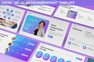 Socio - Social Media Powerpoint, a Presentation Template by SlideFactory