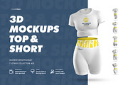 3D Mockup Top & Shorts Sportswears, a Shirt Mockup by Grow Design Craft Studio (Thumbnail 1 of 9)