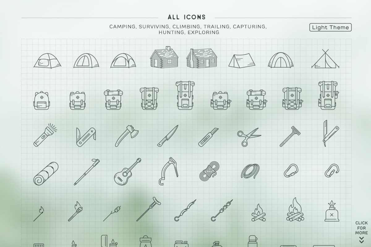 Explore the Forest Icon Set, an Outline Icon by Wandery Supply (Photo 4 of 6)
